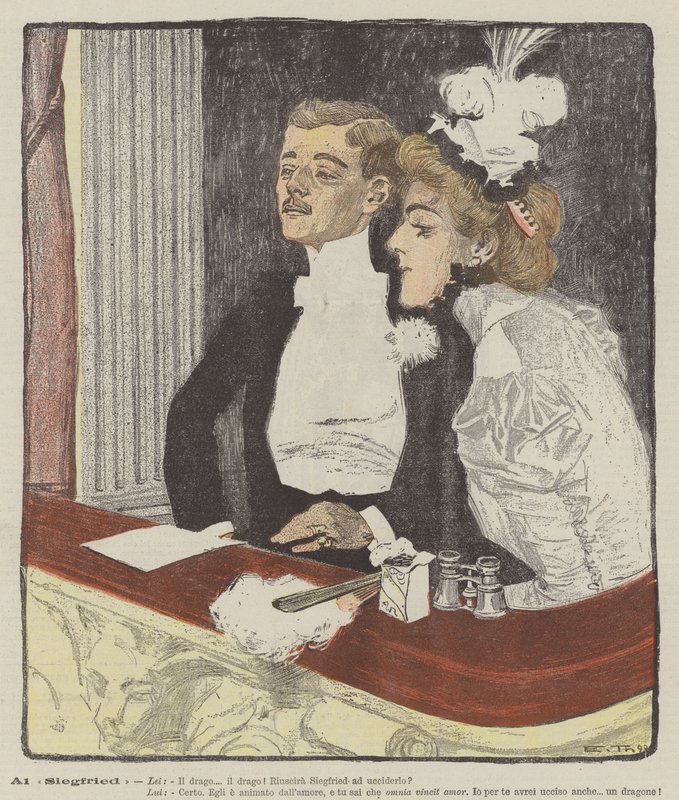 Al Siegfried (färg litho) av Italian School