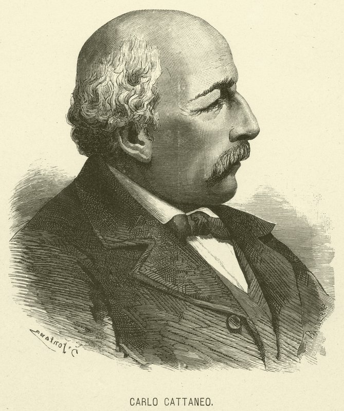 Carlo Cattaneo (gravyr) av Italian School