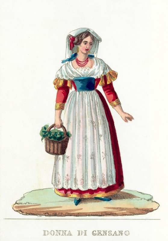 Donna de Gensano (Kabured gravyr) av Italian School