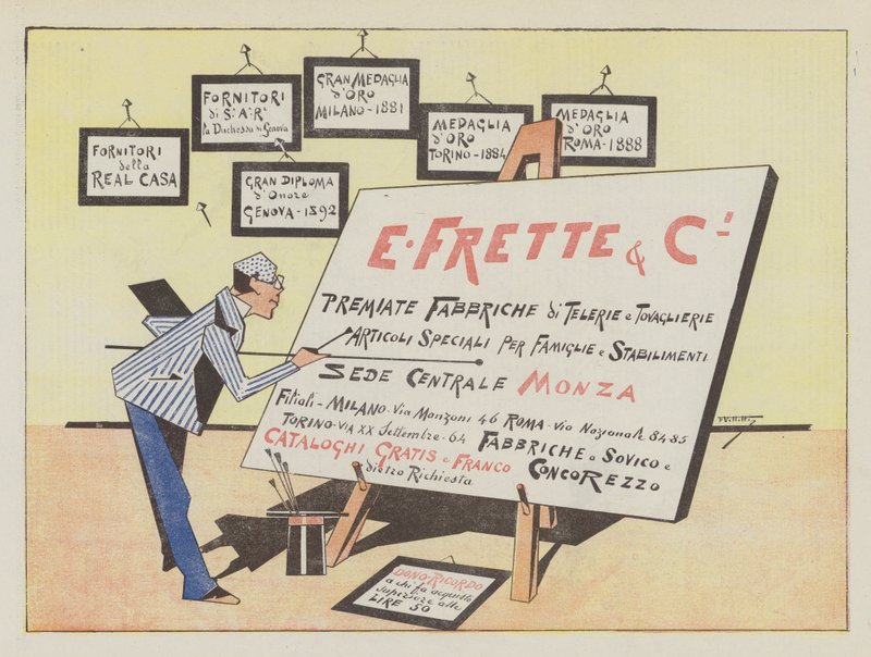 E Frette & C (färg litho) av Italian School