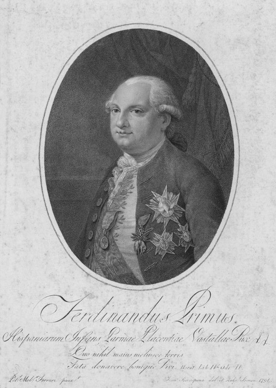 Ferdinand I, hertig av Parma (gravyr) av Italian School