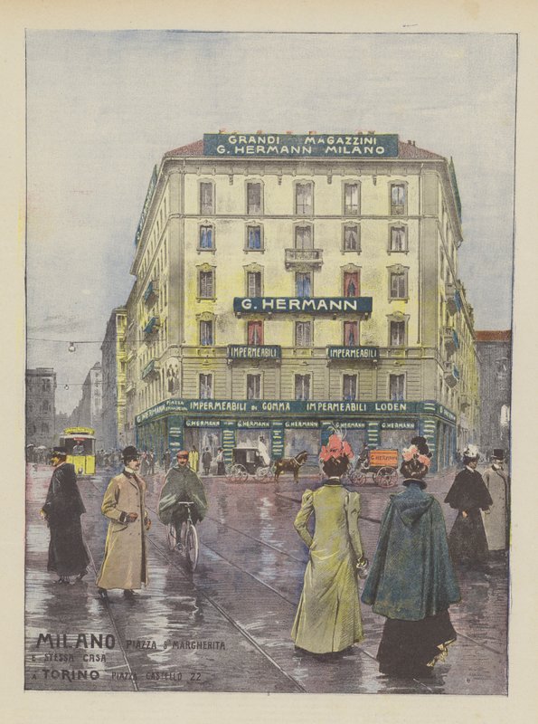 G Hermann (färg litho) av Italian School