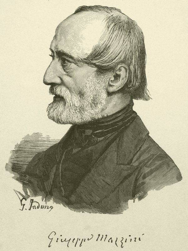 Giuseppe Mazzini (gravyr) av Italian School