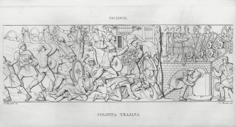 Trajanus kolumn, Trajanus kolumn (gravyr) av Italian School