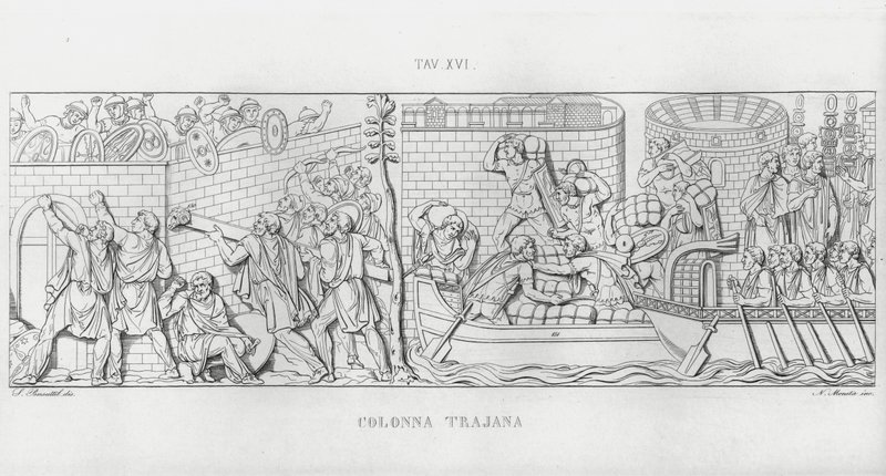 La Colonna Trajana, Trajanus kolumn (gravyr) av Italian School
