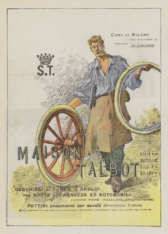 Maison Talbot (färg litho) av Italian School