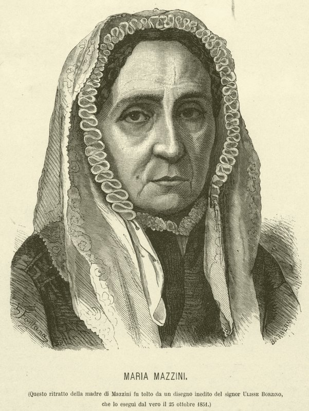 Maria Mazzini (gravyr) av Italian School