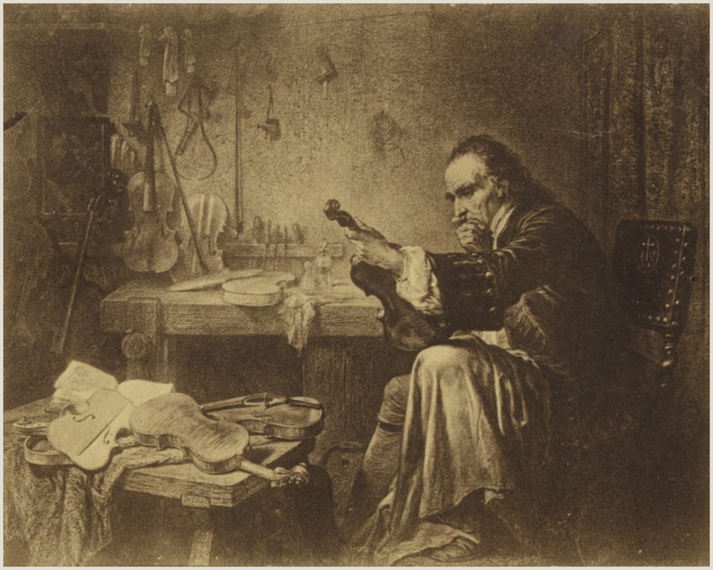 Porträtt av Antonio Stradivari av Italian School