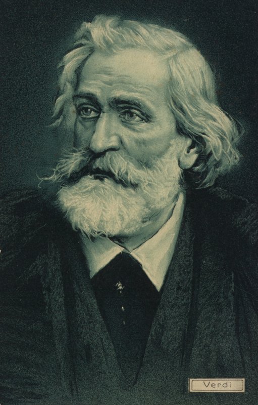 Porträtt av Giuseppe Verdi av Italian School