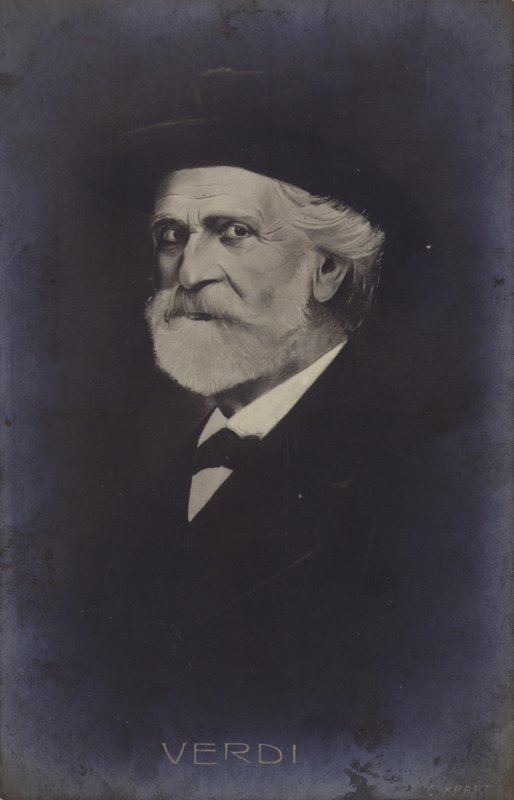 Porträtt av Giuseppe Verdi av Italian School