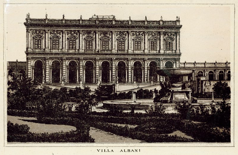 Rom: Villa Albani (litho) av Italian School