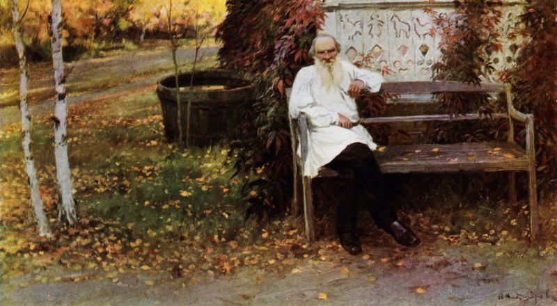 Greve Leo N Tolstoy (färg litho) av Ivan Alexeyevich Vladimirov