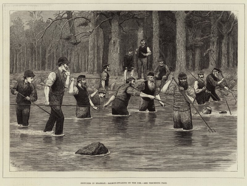 Skisser i Braemar, Salmon-Spearing on the Dee av J.M.L. Ralston