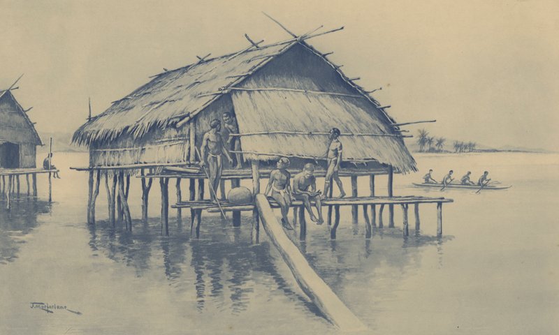 Marin by Nya Guinea (litho) av J. Macfarlane