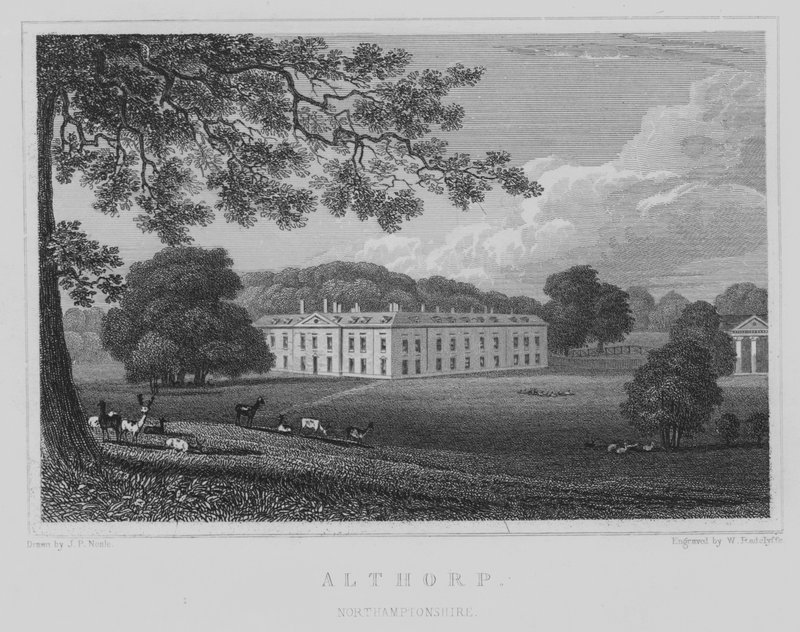 Althorp, Northamptonshire (gravyr) av John Preston Neale