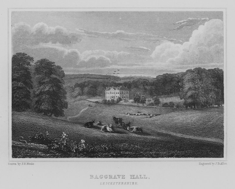 Baggrave Hall, Leicestershire (gravyr) av John Preston Neale