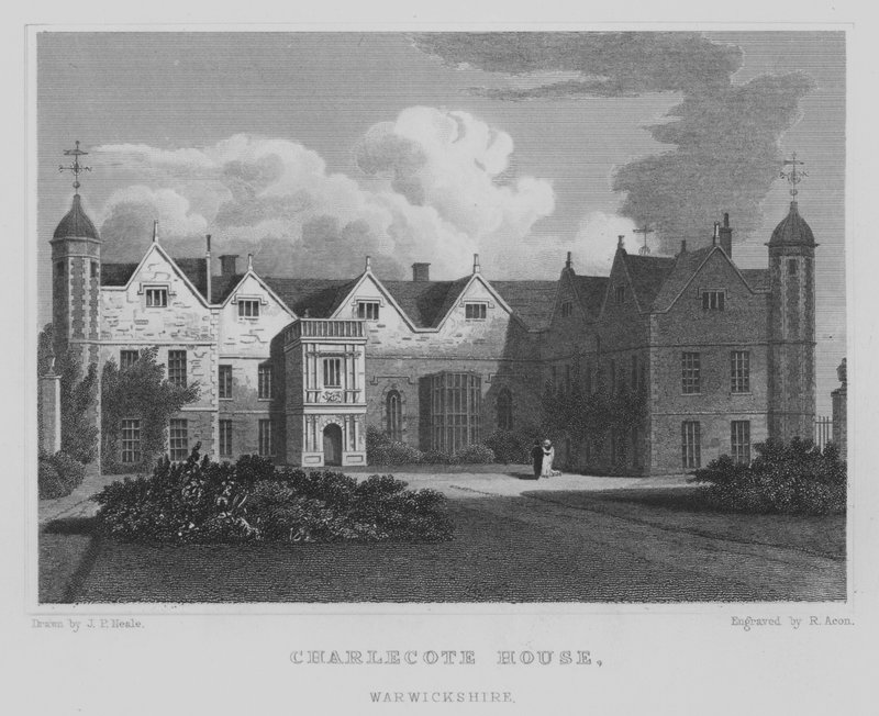 Charlecote House, Warwickshire (gravyr) av John Preston Neale