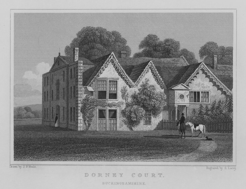Dorney Court, Buckinghamshire (gravyr) av John Preston Neale