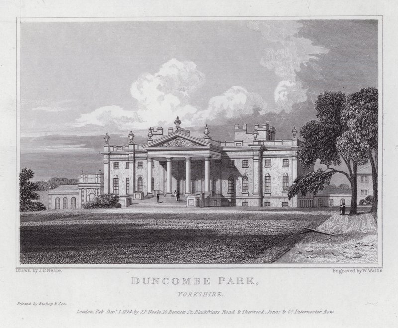 Duncombe Park, Yorkshire (gravyr) av John Preston Neale