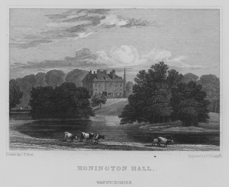 Honington Hall, Warwickshire (gravyr) av John Preston Neale