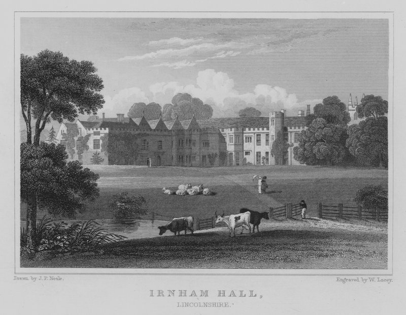 Irnham Hall, Lincolnshire (gravyr) av John Preston Neale