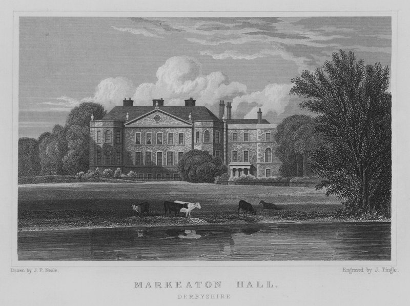 Markeaton Hall, Derbyshire (gravyr) av John Preston Neale