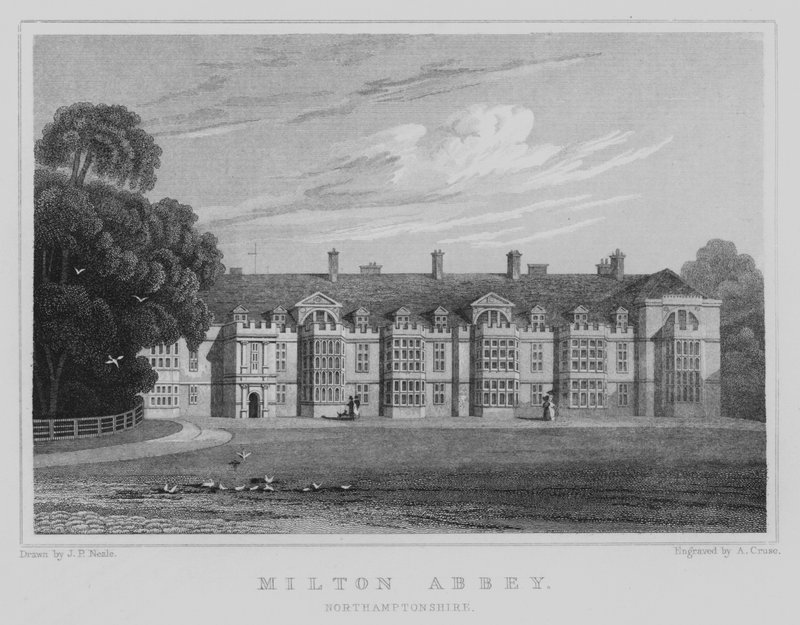 Milton Abbey, Northamptonshire (gravyr) av John Preston Neale