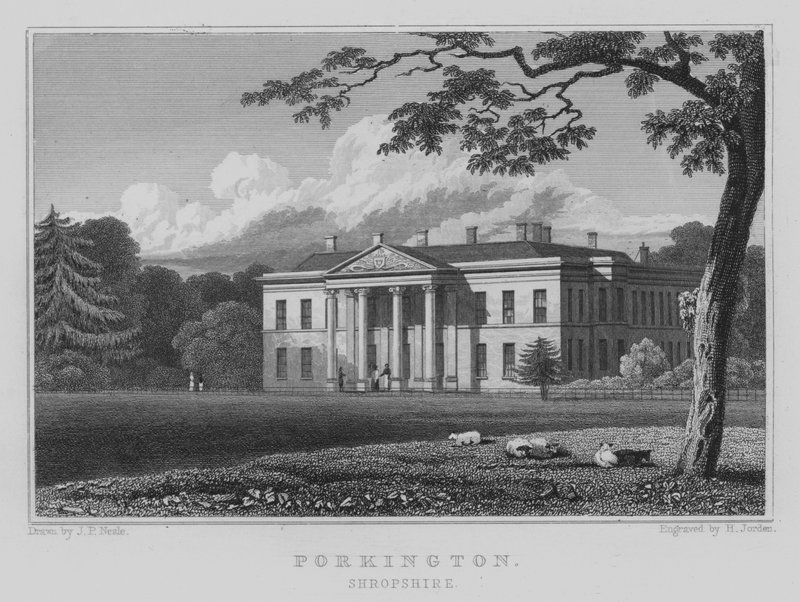 Porkington, Shropshire (gravyr) av John Preston Neale