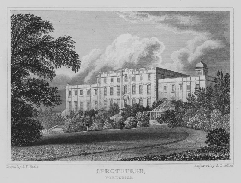 Sprotburgh, Yorkshire (gravyr) av John Preston Neale