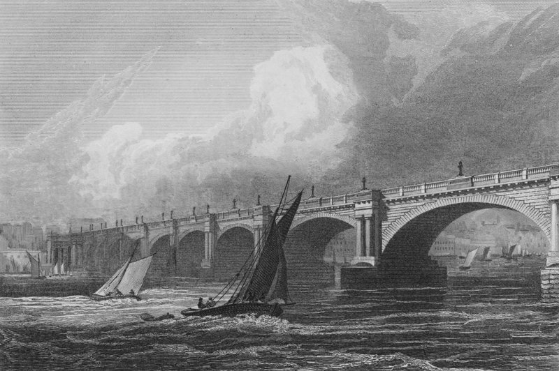 Strand Bridge, London (gravyr) av John Preston Neale