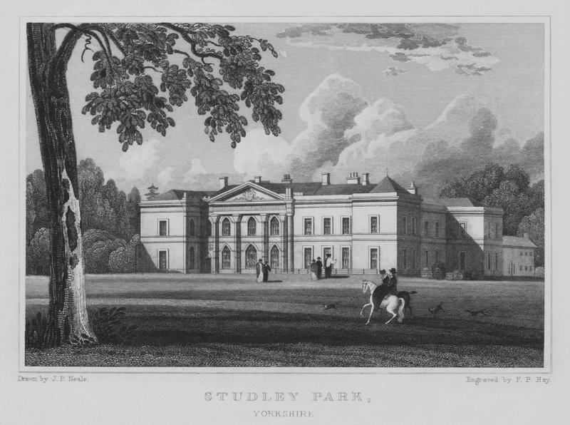 Studley Park, Yorkshire (gravyr) av John Preston Neale