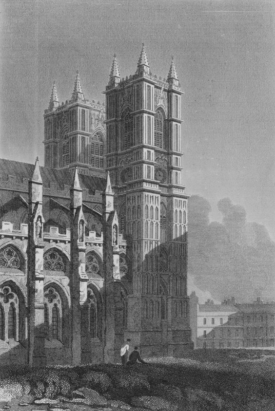 Westminster Abbey, Western Tower (gravyr) av John Preston Neale