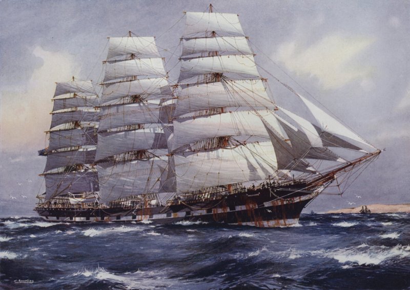 Passagersejlskib MacQuarie swed av Jack after Spurling