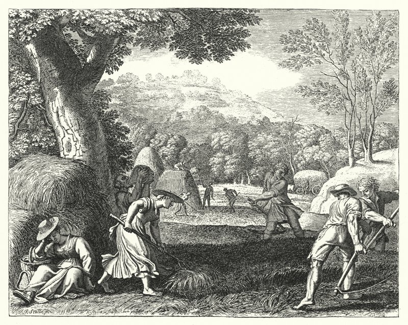 Skördeplats (gravyr) av Jacques Stella