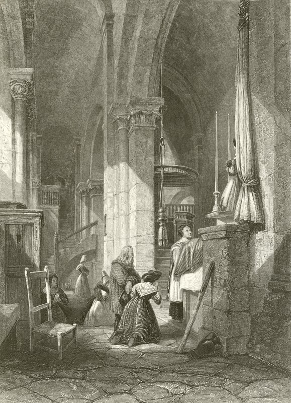 Polignac-kyrkan, Auvergne av James Duffield Harding