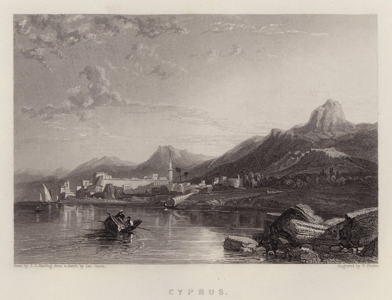 Cypern (färg litho) av James Duffield Harding