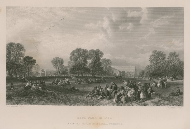 Hyde Park år 1851 av James Duffield Harding