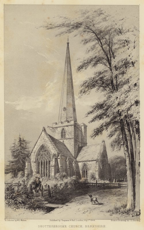 Shottesbrooke Church, Berkshire av James Duffield Harding