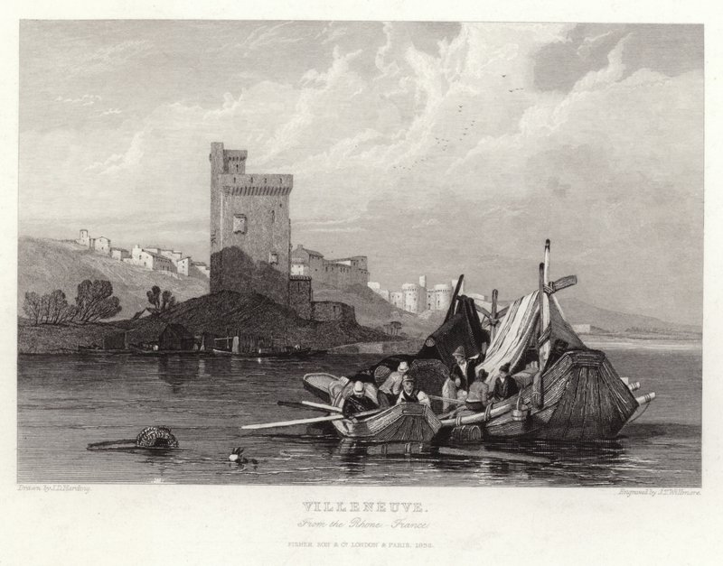 Villeneuve från Rhone av James Duffield Harding