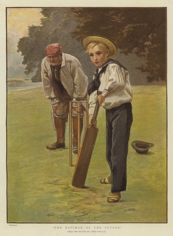 Framtidens slagman (chromolitho) av James Hayllar