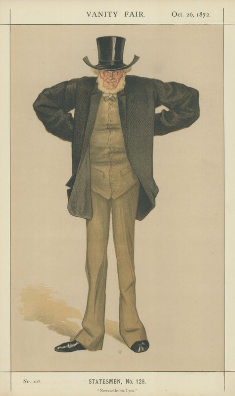 Mr Joseph Cowen (färg litho) av James Jacques Joseph Tissot