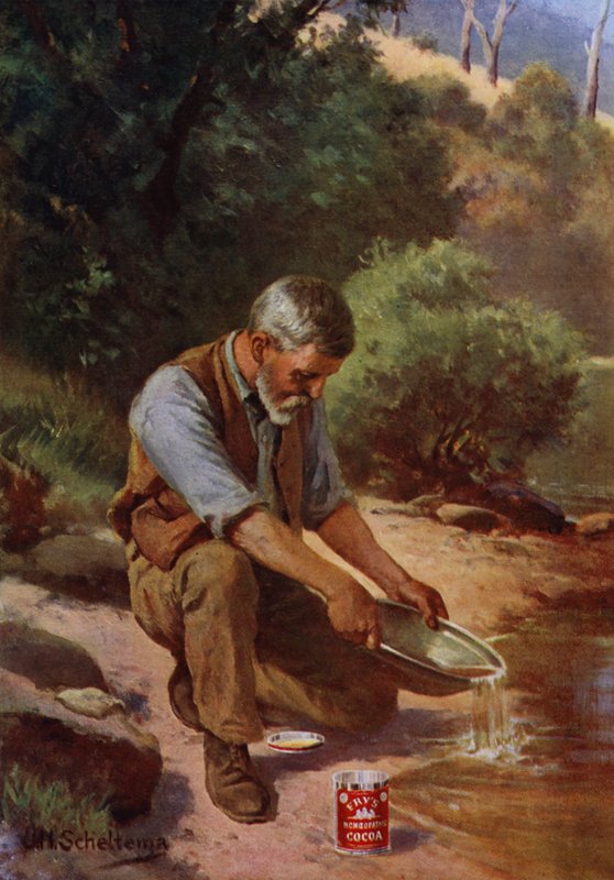 Gold Prospector (färg litho) av Jan Hendrik Scheltema