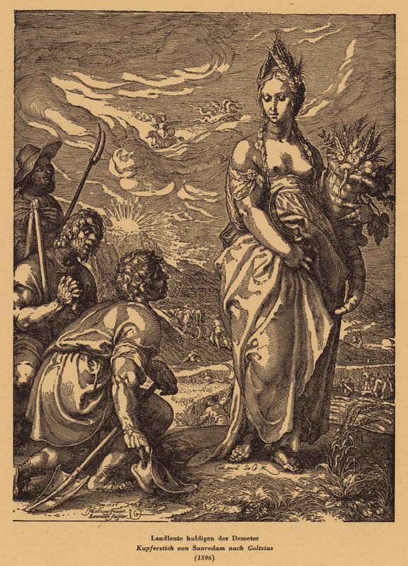 Vädring av Demeter (Ceres) (gravyr) av Jan Saenredam
