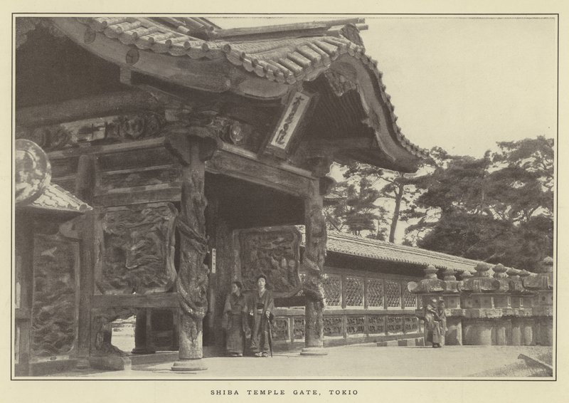 Shiba Temple Gate, Tokio av Japanese Photographer