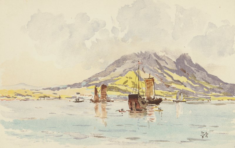ho-up-shan sett från ta-李恩-wan (förutom RO film litho) av Japanese School