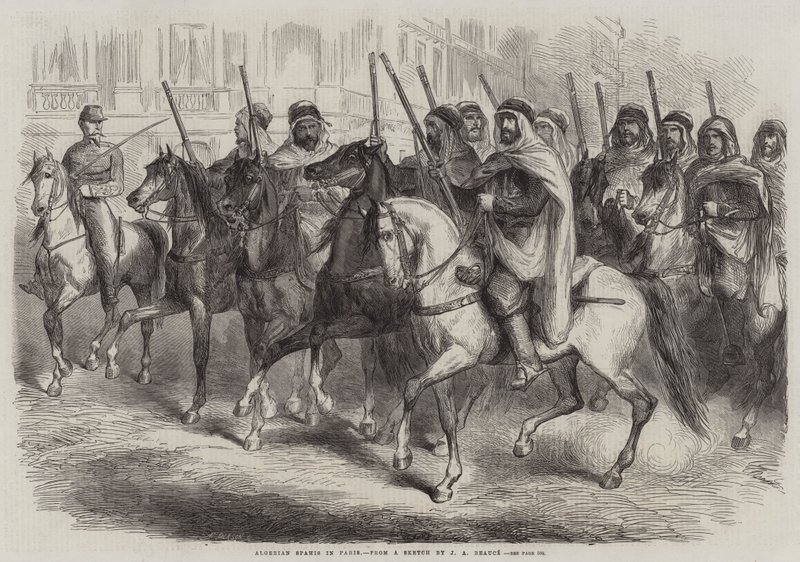 Algeriska Spahis i Paris av Jean Adolphe Beauce
