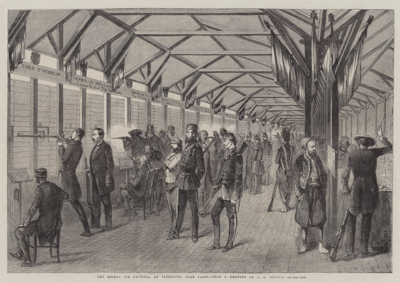 Den senaste Tir National i Vincennes, nära Paris av Jean Adolphe Beauce