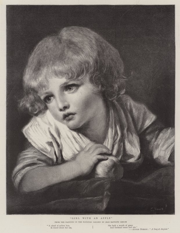 Flicka med ett äpple av Jean Baptiste Greuze