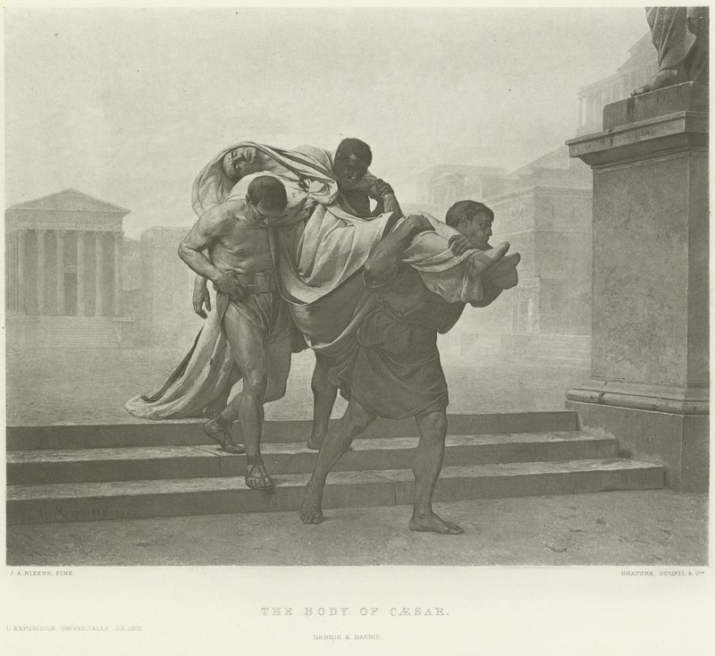 Caesars kropp (gravyr) av Jean Andre Rixens