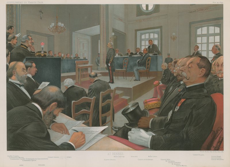 Rättegången mot Dreyfus av Jean Baptiste Guth